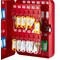 Adiroffice 48-Key Steel Secure Key Cabinet with Combination Lock, Red, PK2 ADI682-48-RED-2pk - alternate 2